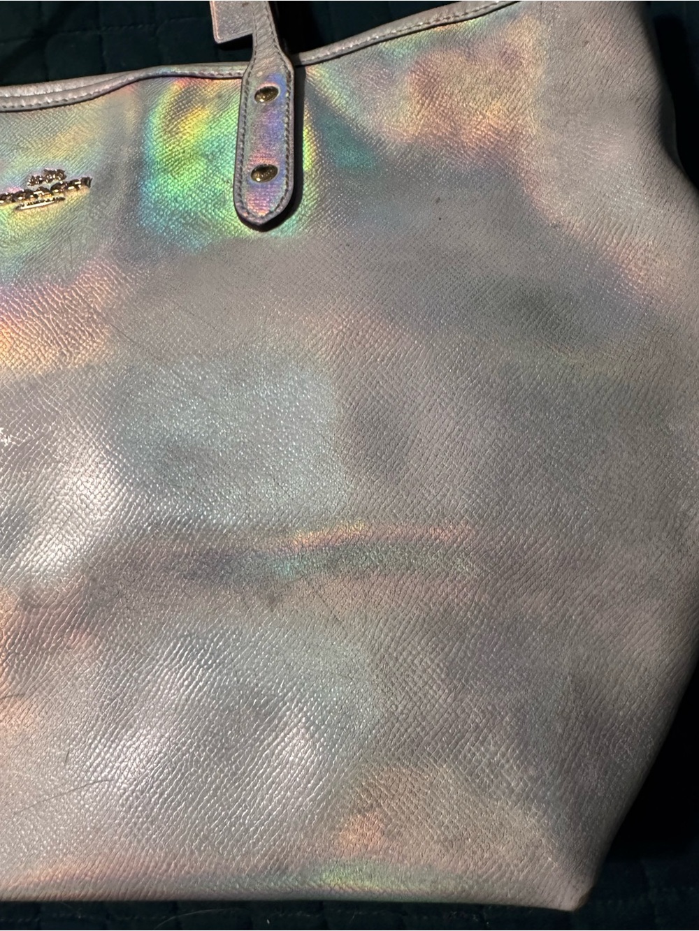 Coach Iridescent Tote - Pearl Sheen - Picture 4 of 9